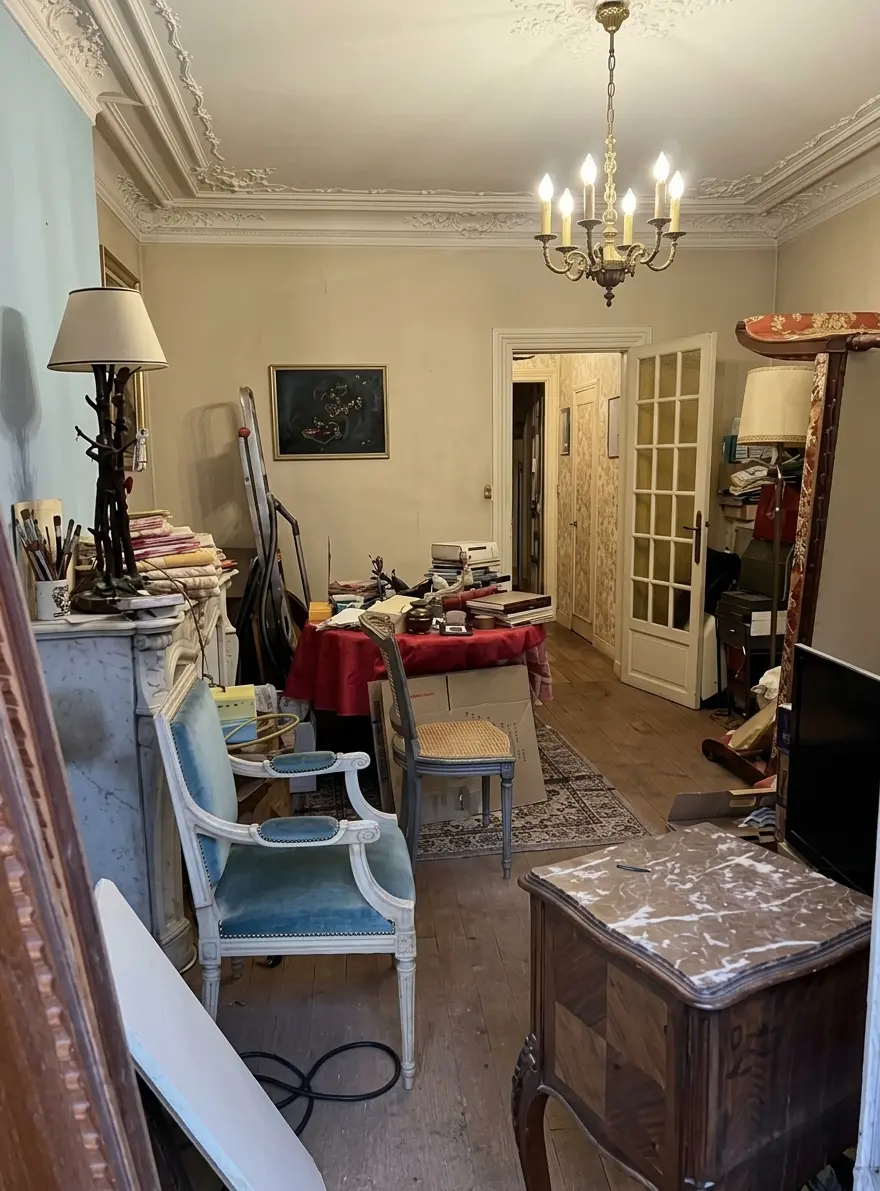 Vide maison à Agen – salon après débarras Vide maison à Agen – salon après débarras