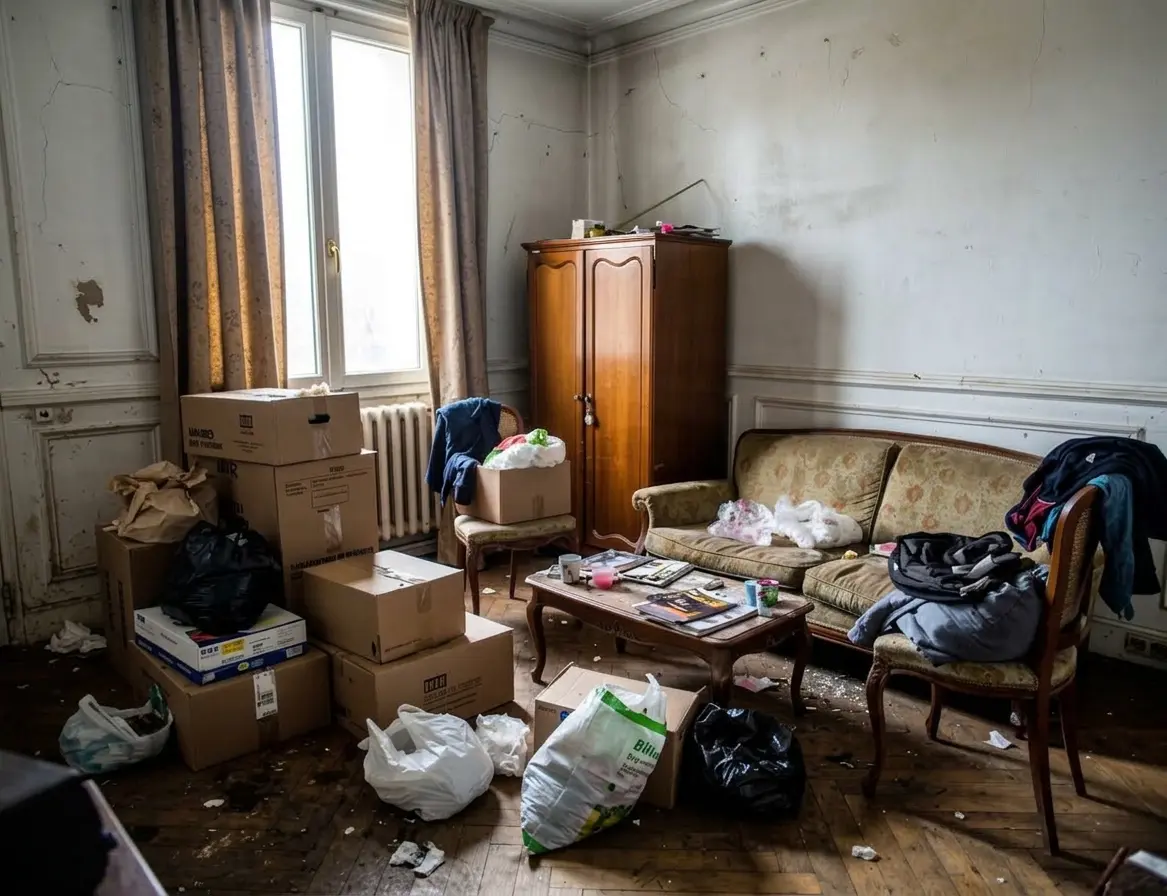 Vide maison à Agen – salon avant débarras Vide maison à Agen – salon avant débarras